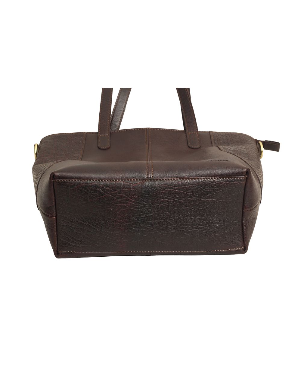 Baron Embossed Heritage Tote in Deep Brown leather, interior