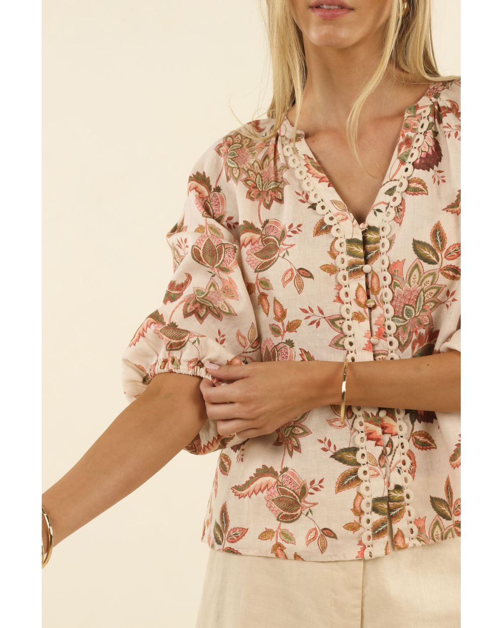 Humidity Bohemian Rose Blouse