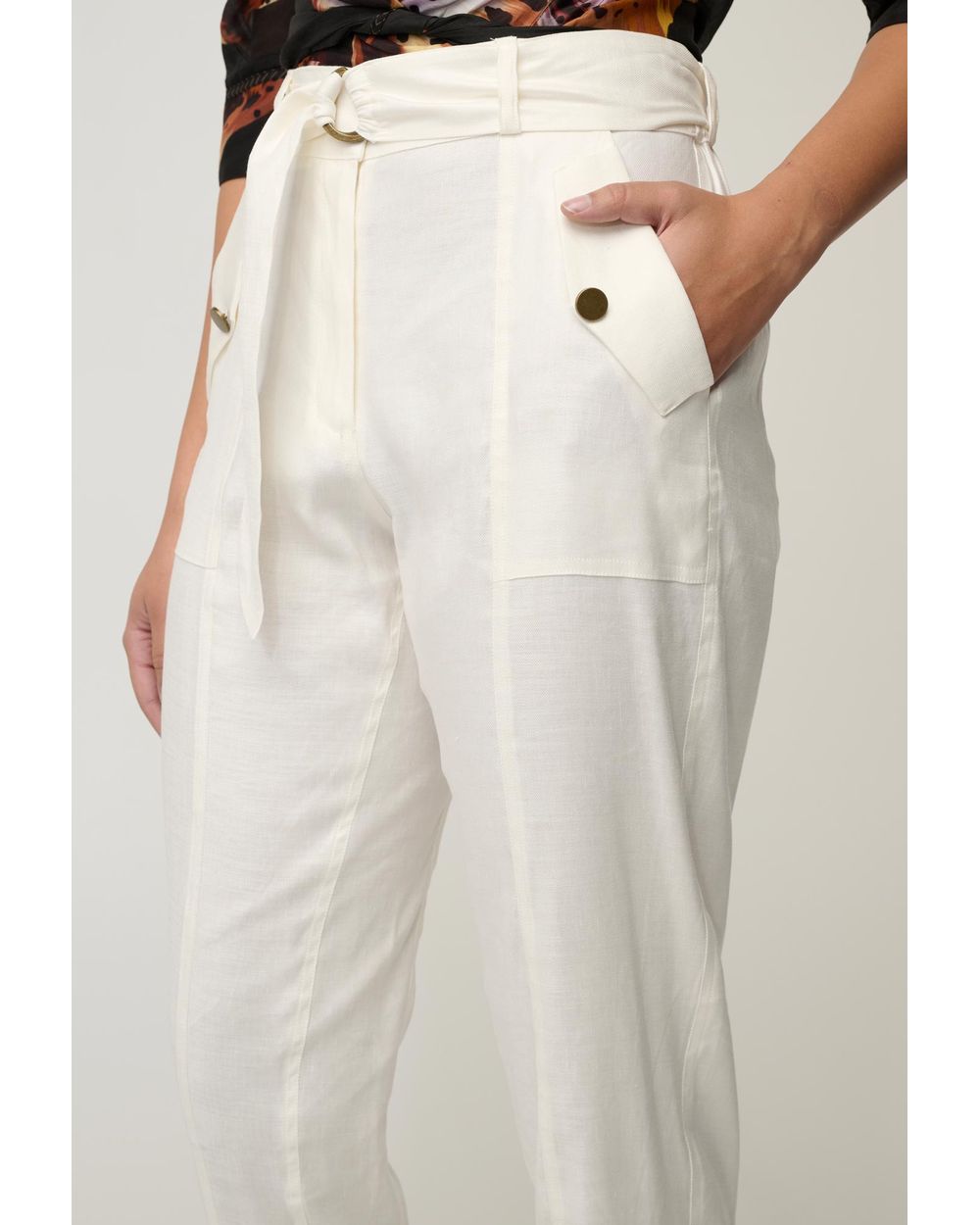 Trinidad Button Cuff Pant (Ivory)