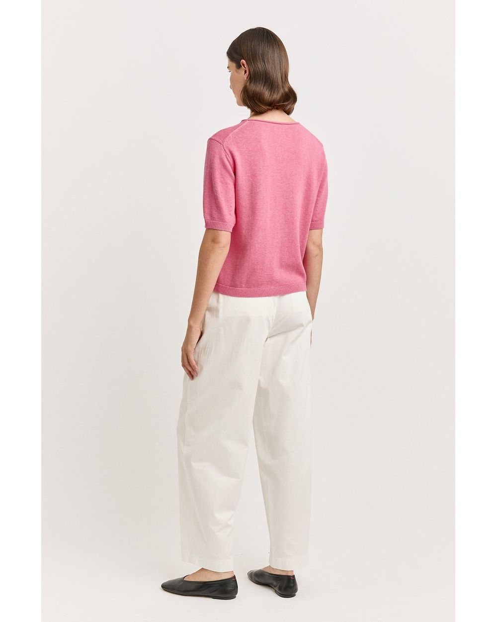 Short Sleeve Knit (Flamingo)