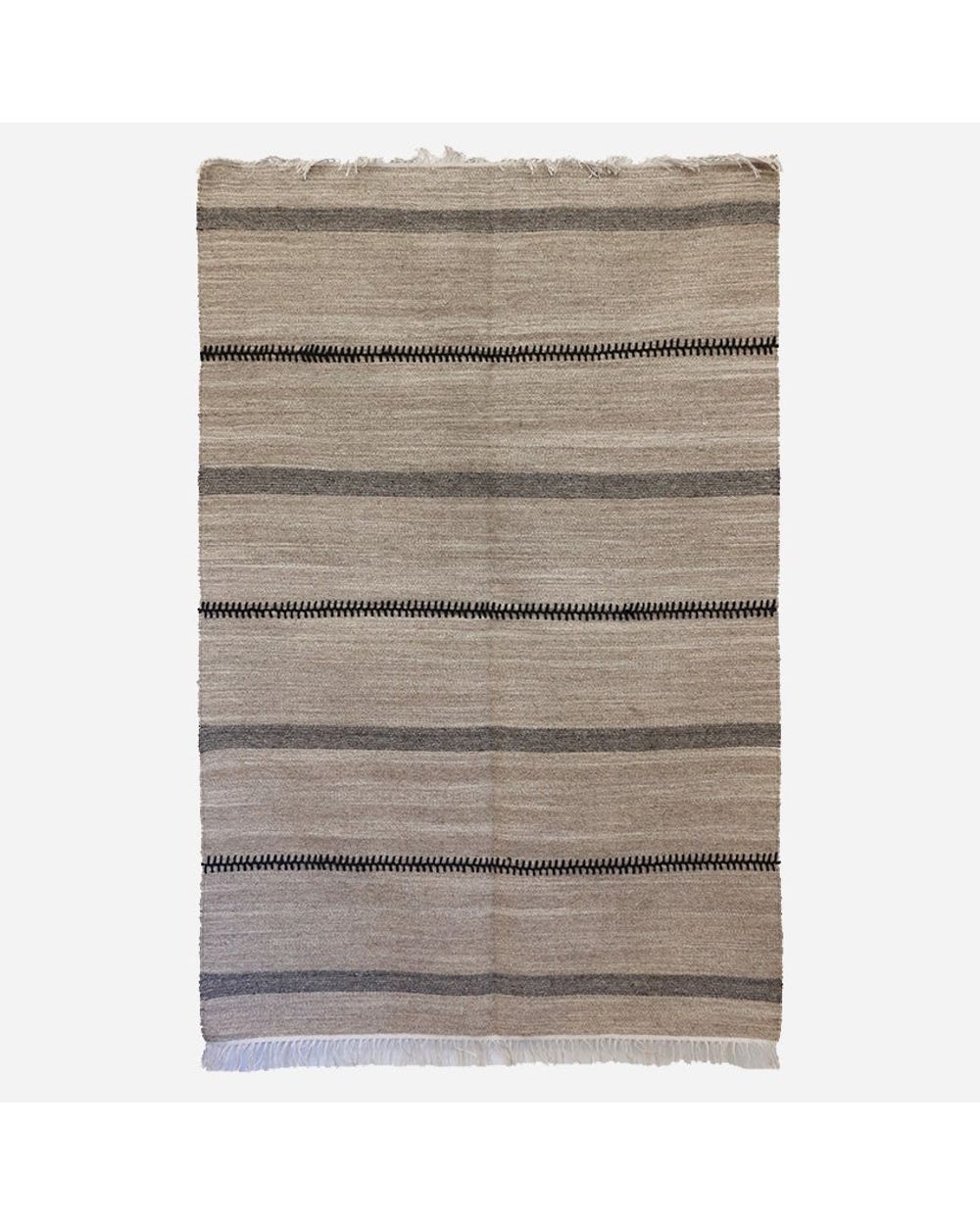 Tribal Wool Woven Rug in Earth Tones
