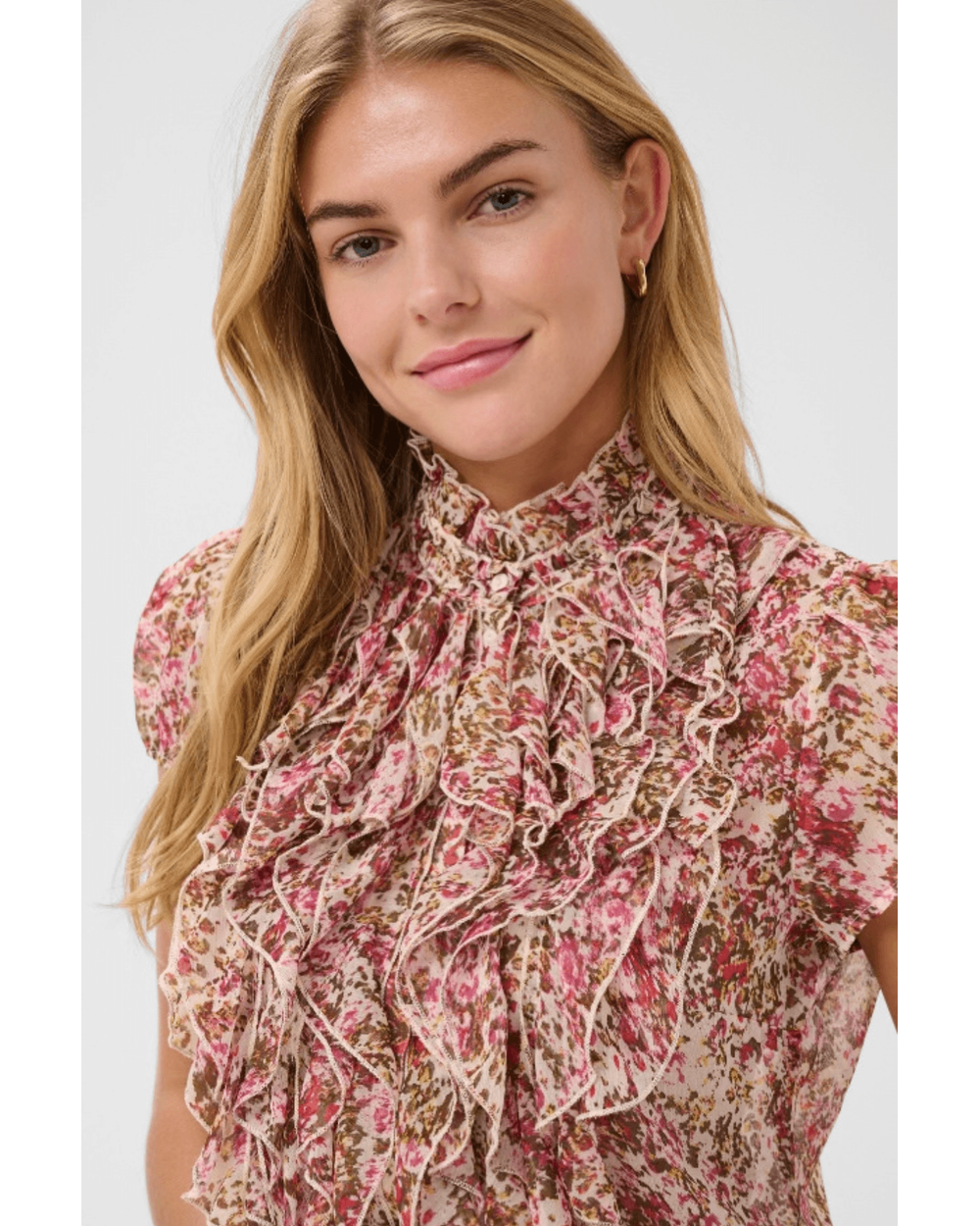 Saint Tropez - Lilja Crinkle Shirt (Ballerina Brushed Bloom)
