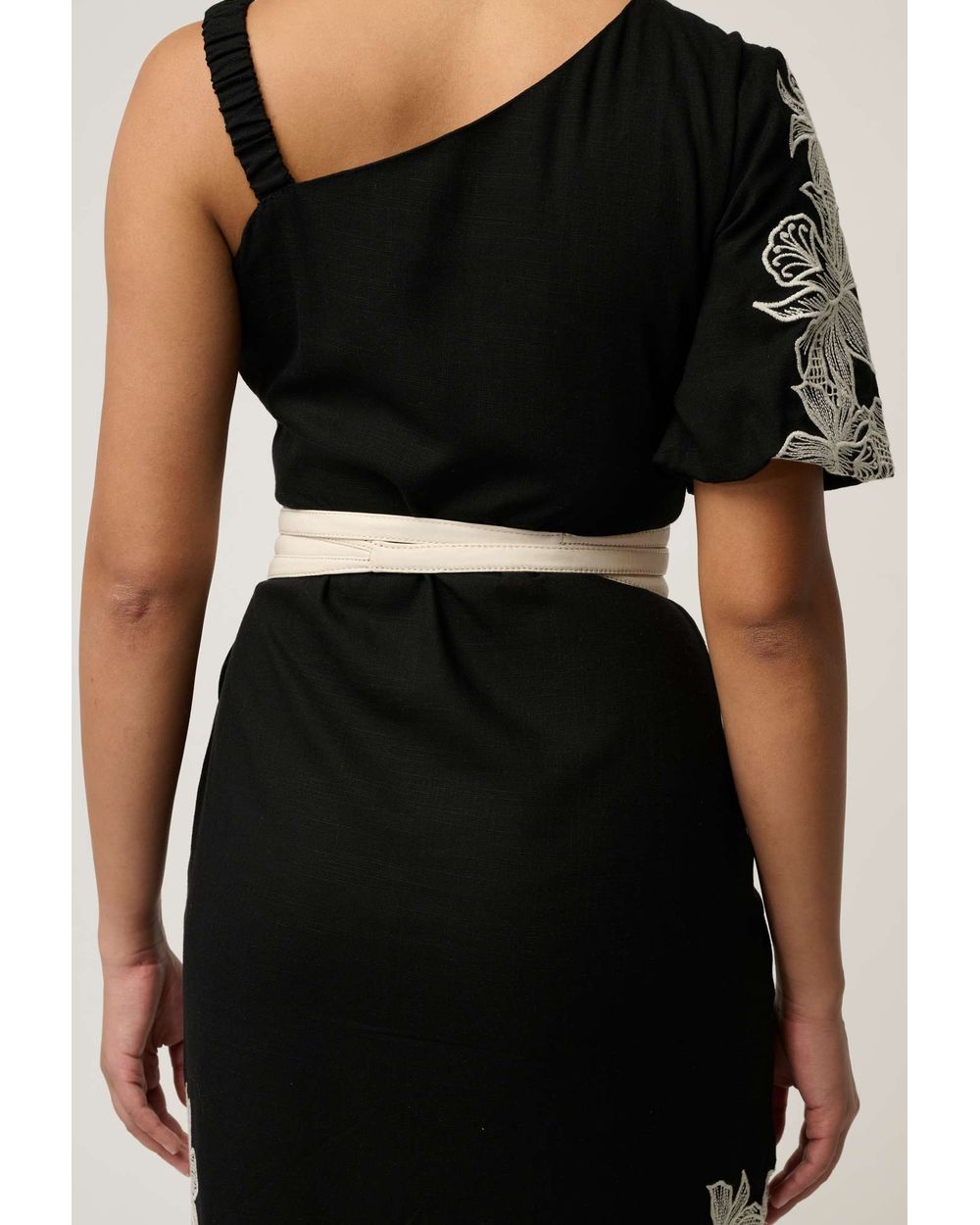 Elodie One Shoulder Dress (Black)
