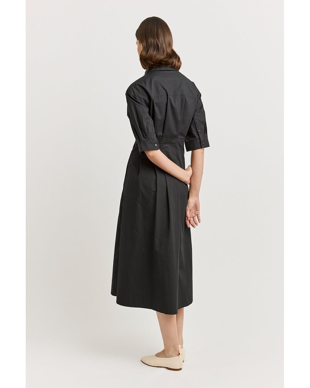 Fitted Waist Dress (Black)