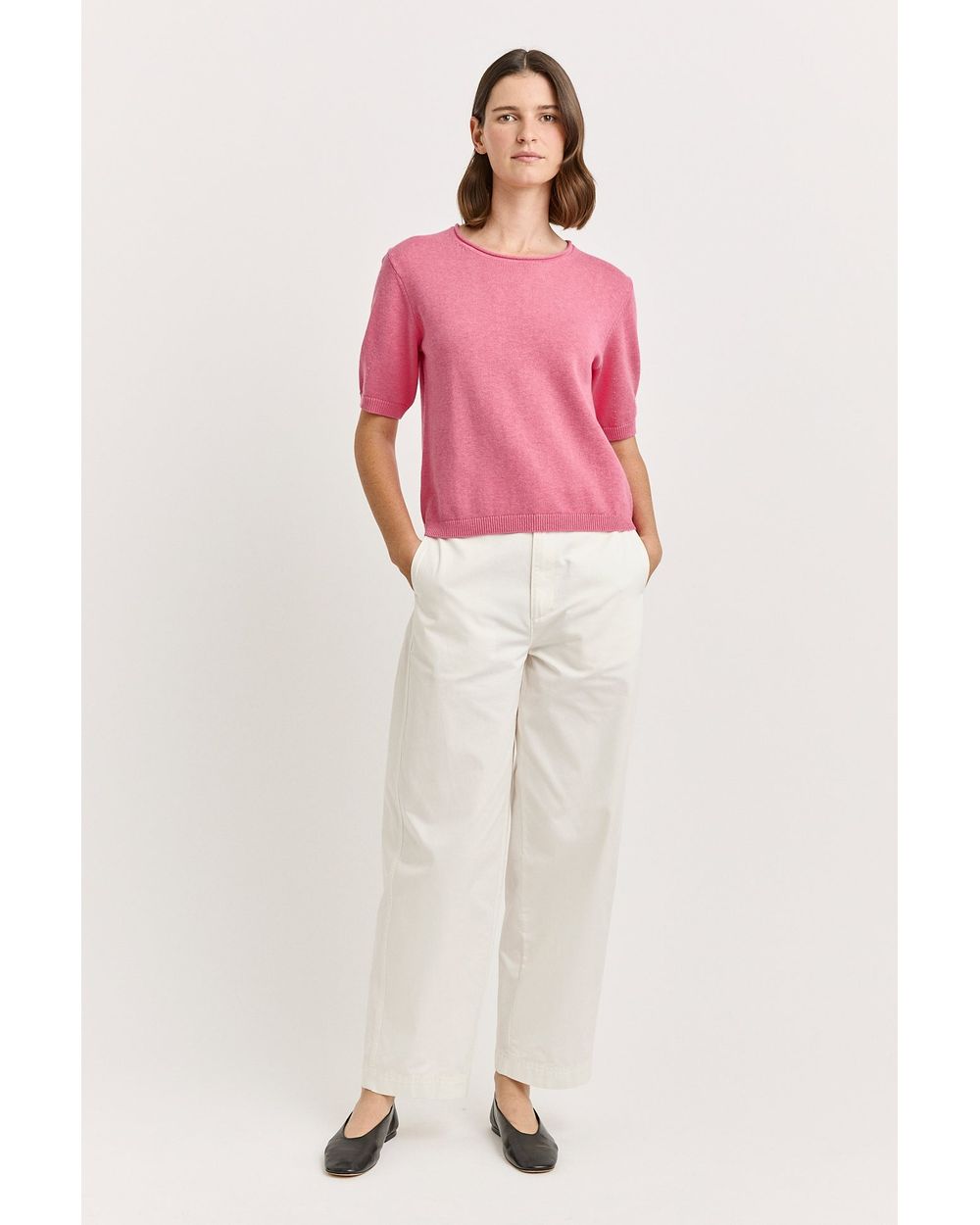 Short Sleeve Knit (Flamingo)