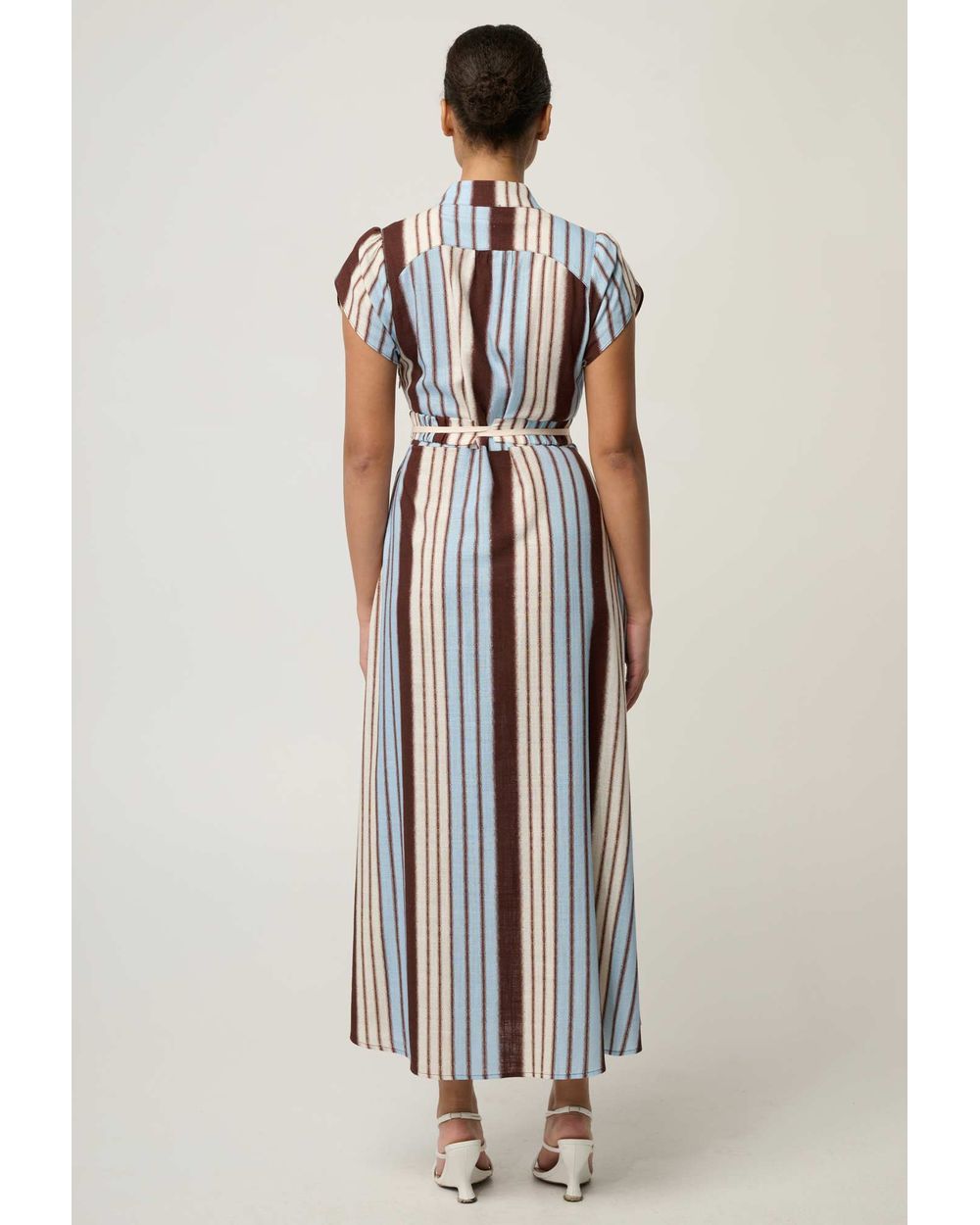 Cattleya Smock Maxi Dress (Iridescent Stripe)