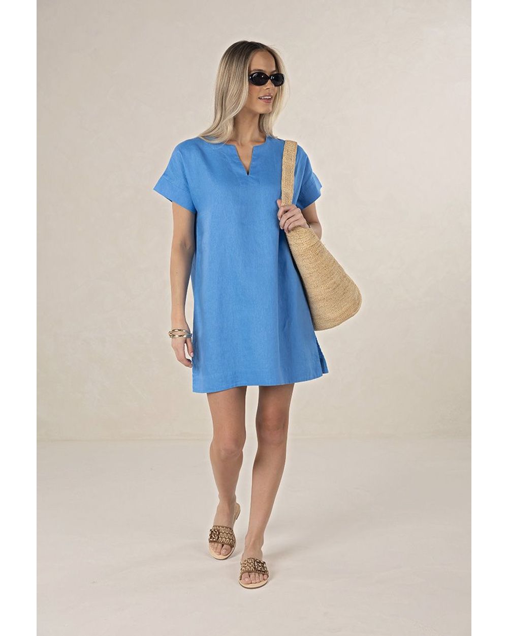 Humidity Yana Dress in Cornflower