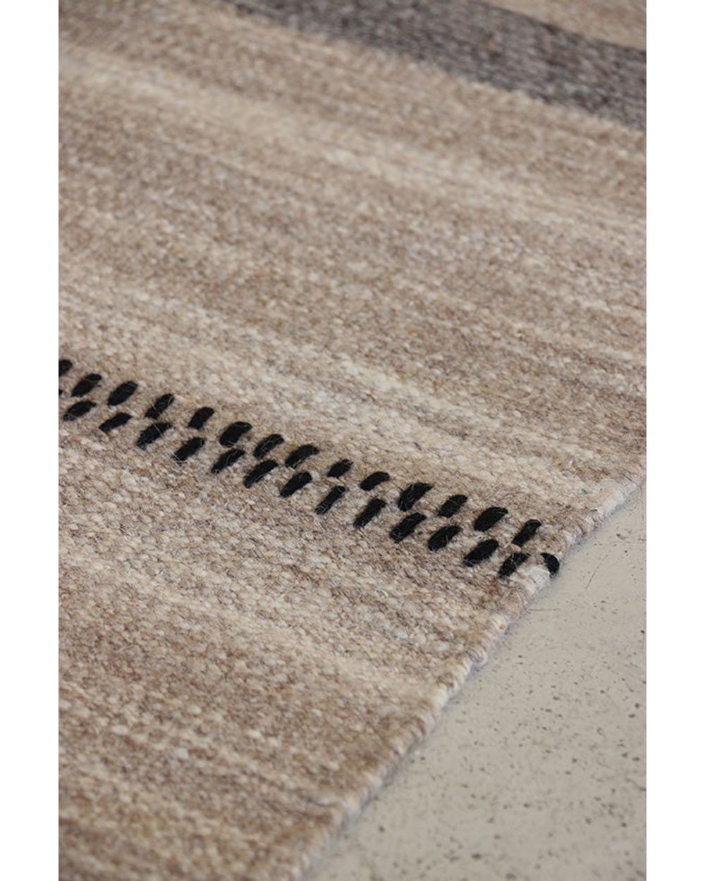 Tribal Wool Woven Rug in Earth Tones