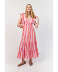 Lolly's Laundry Samo Midi Dress in Light Pink stripe