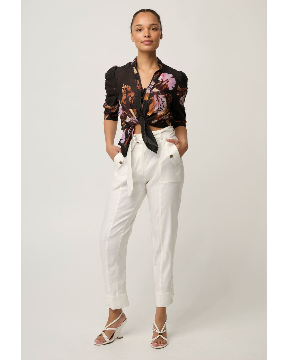 Trinidad Button Cuff Pant (Ivory)