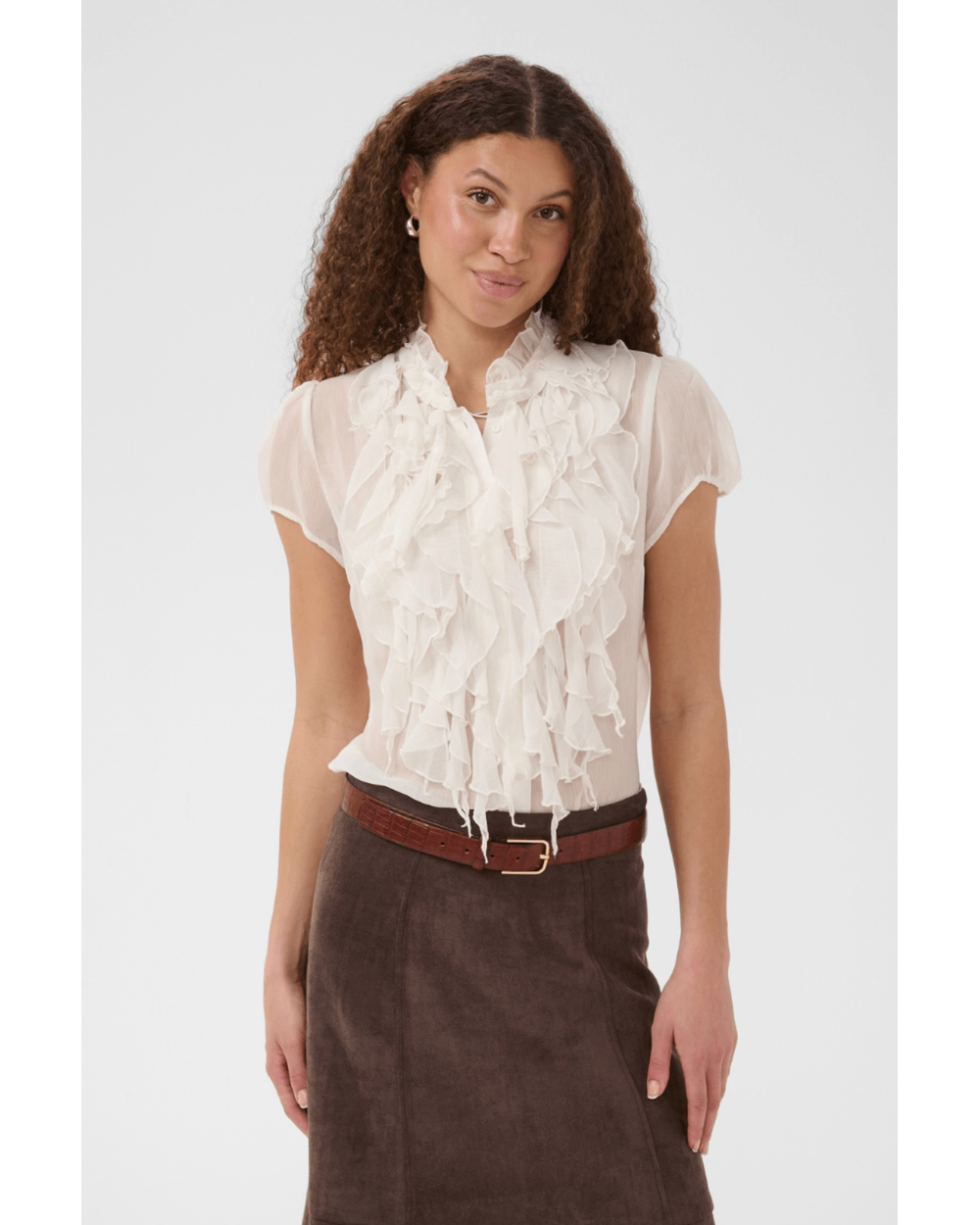 Saint Tropez - Lilja Crinkle Shirt (Ice)