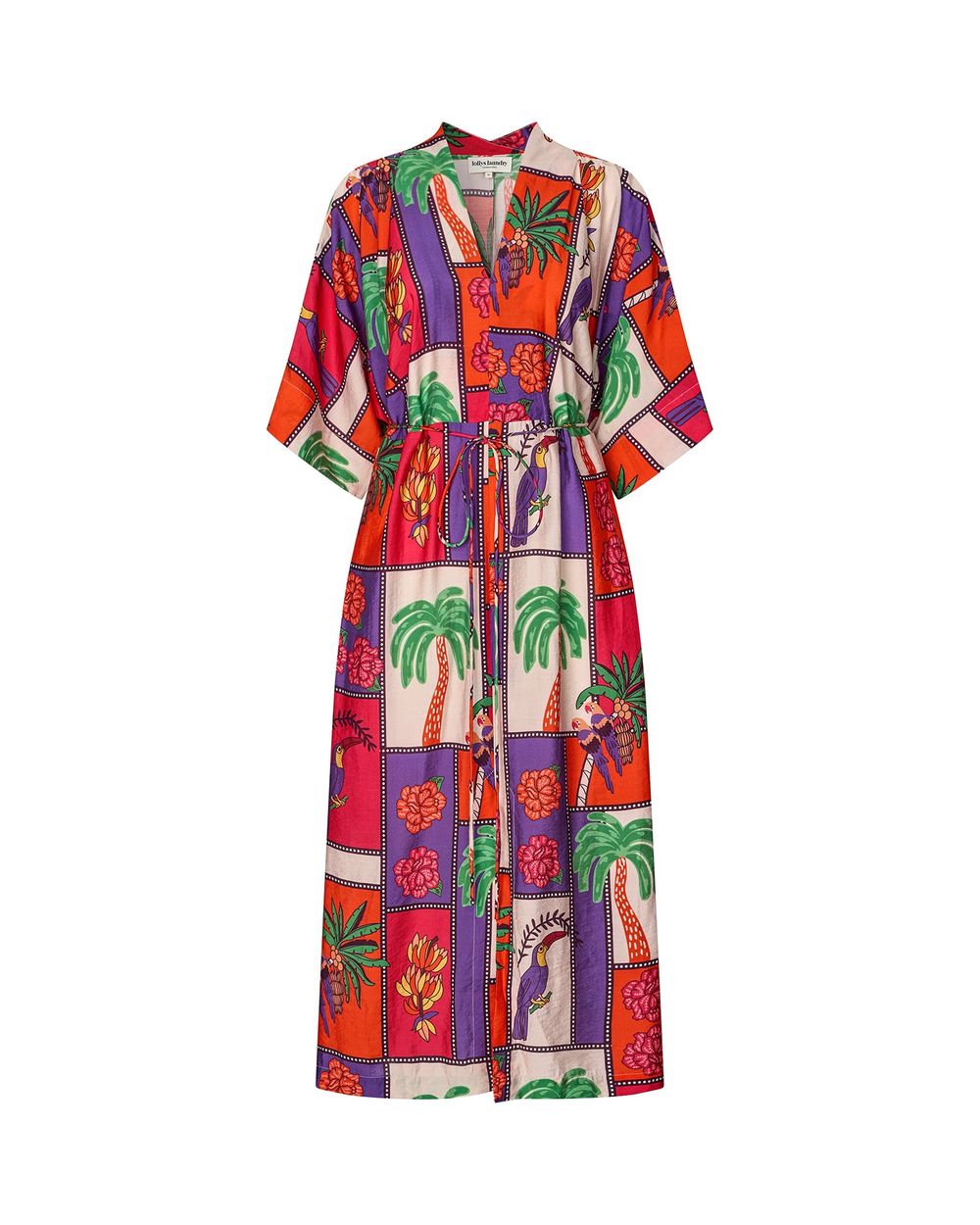 Lolly's Laundry Jemima Maxi Dress in Multi print, detail