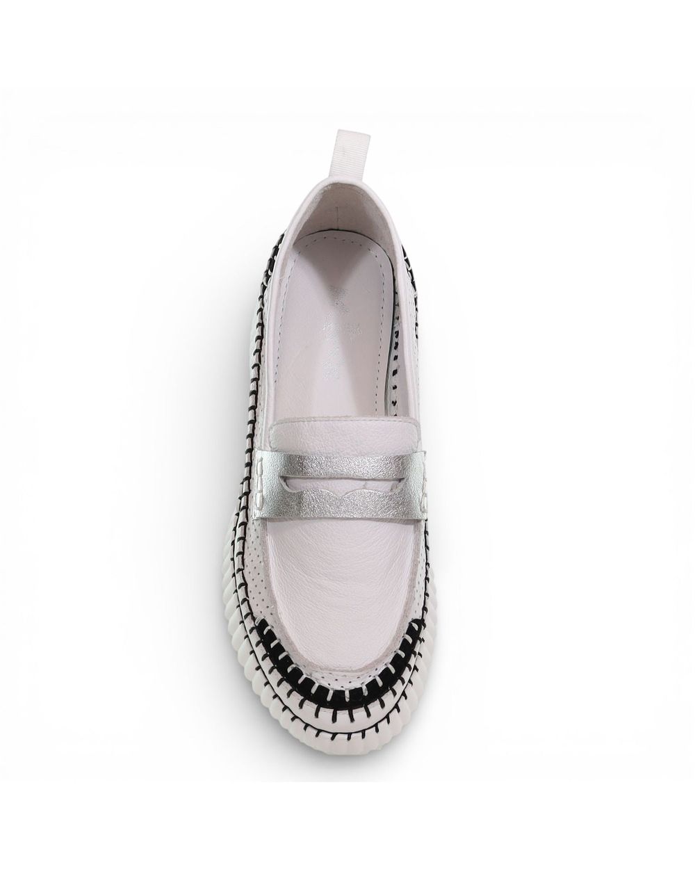 Tide (White Silver Black Stitch)