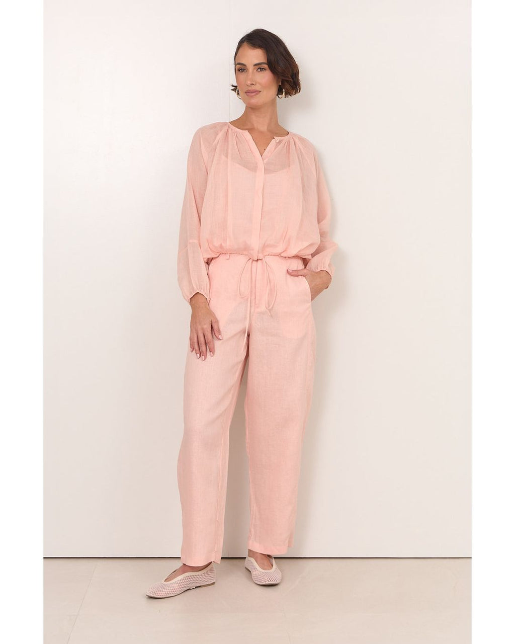 Adorne Yasmine Raglan Sleeve Top in Pink