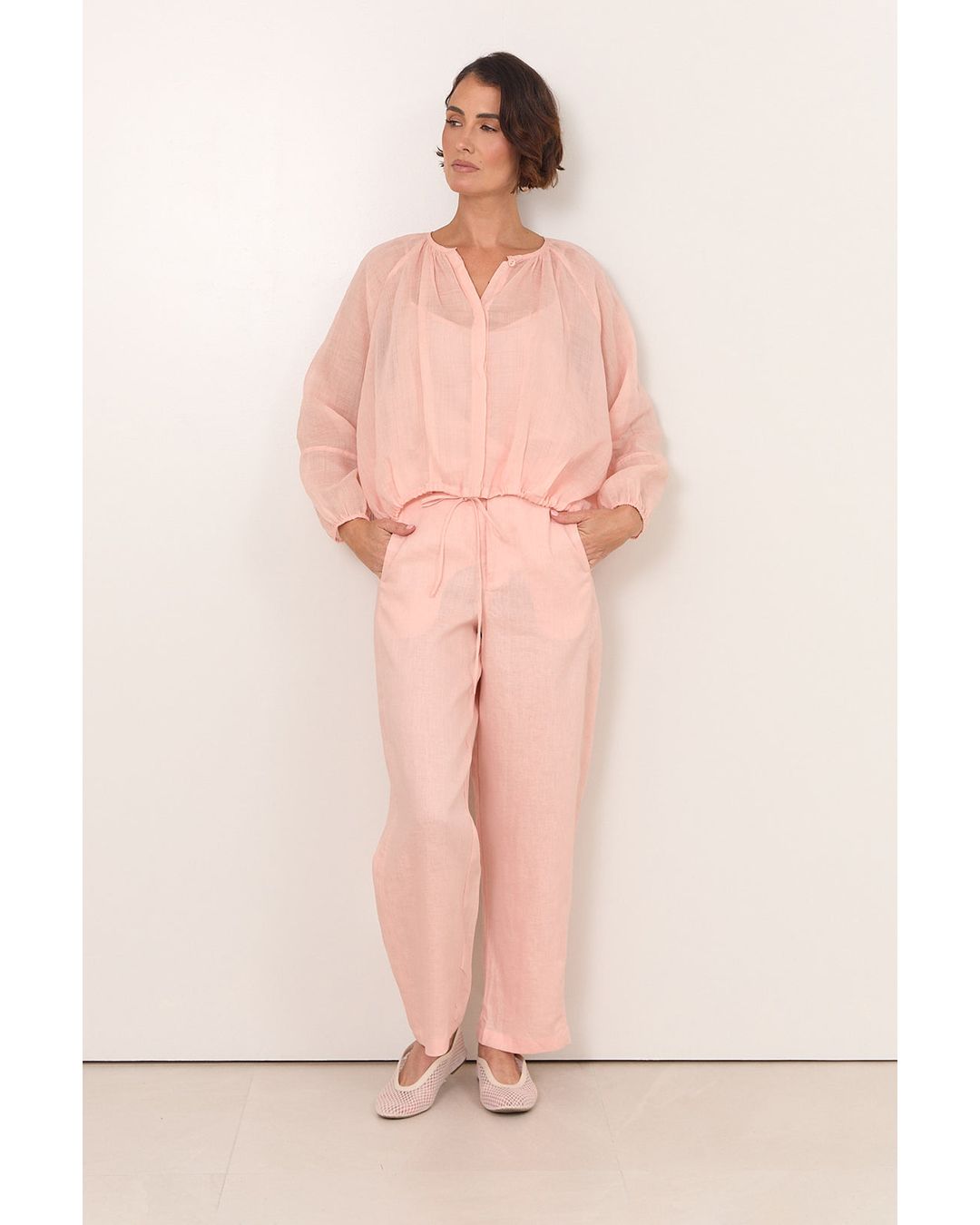 Adorne Yasmine Raglan Sleeve Top in Pink