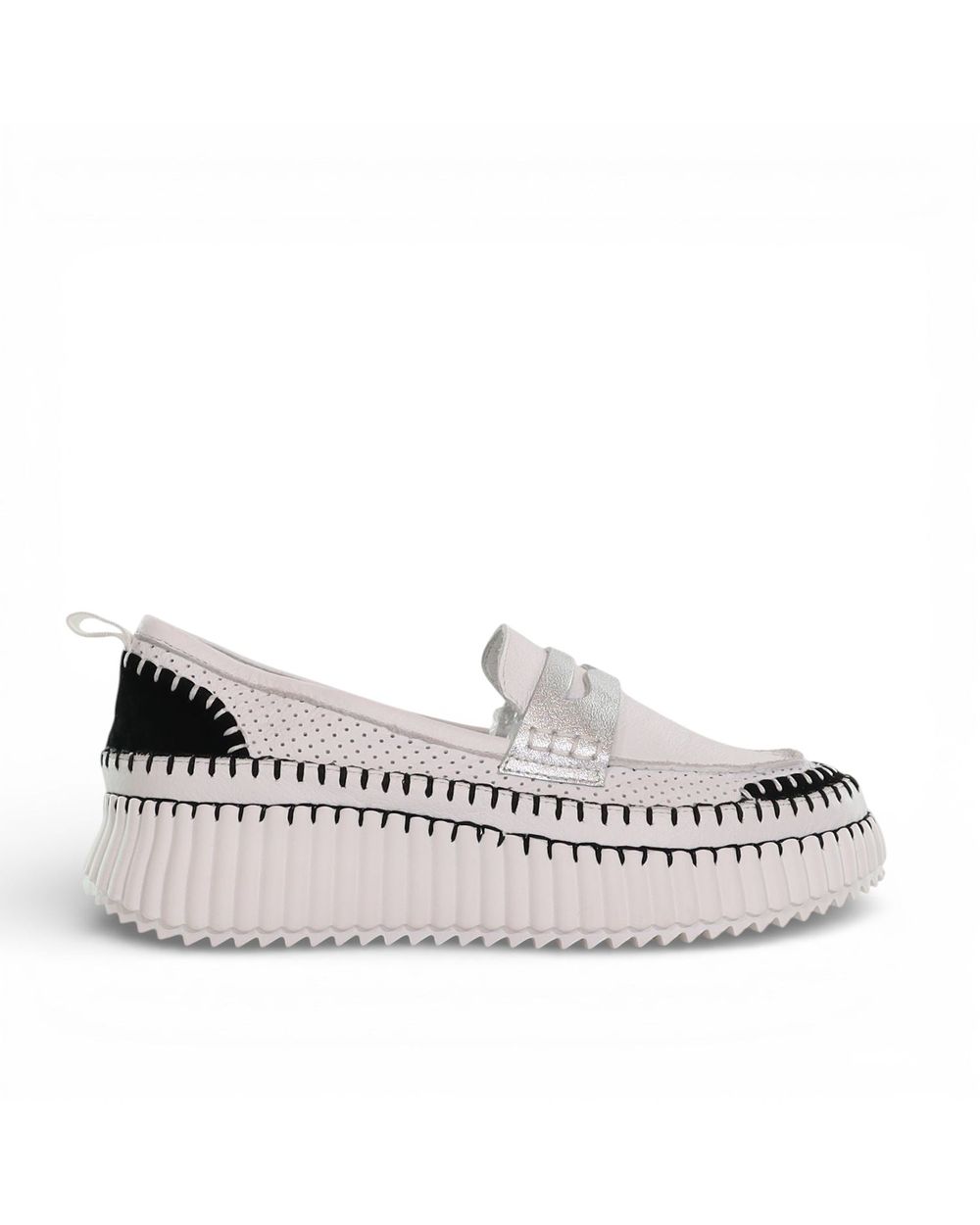 Tide (White Silver Black Stitch)
