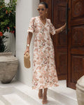 Humidity Bohemian Rose Midi Dress