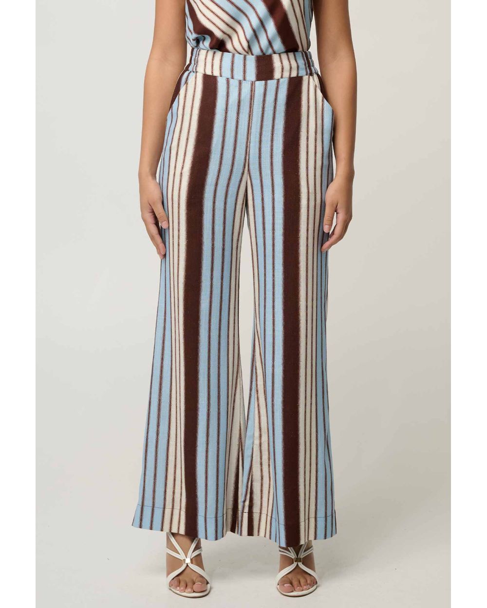 Willow Linen Viscose Pant (Iridescent Stripe)