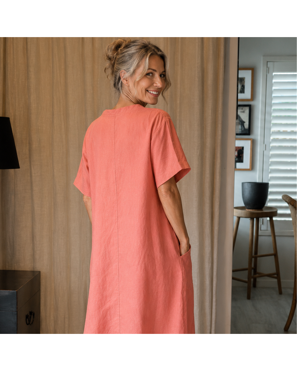 Amandieu Dress (Coral)