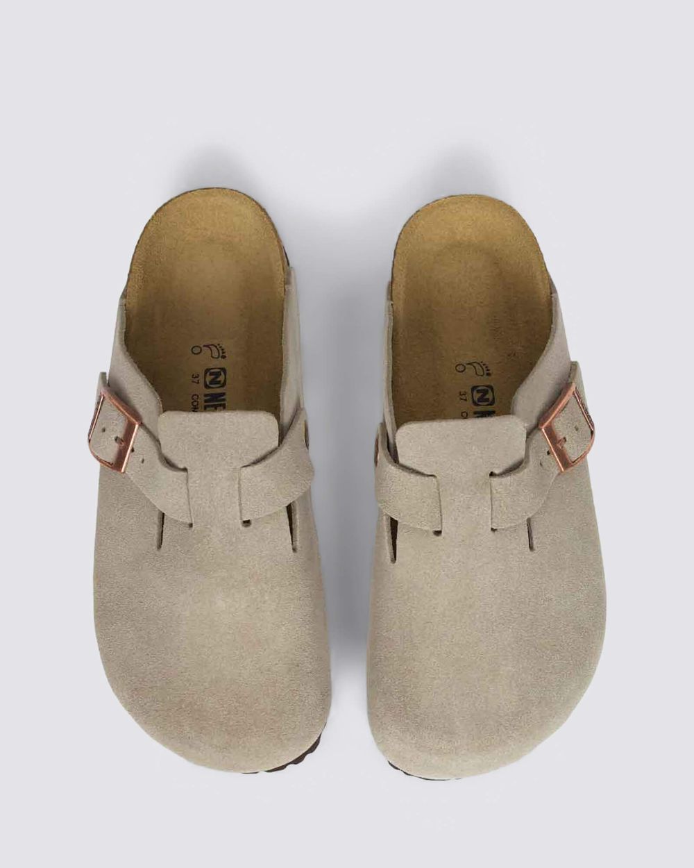 Neckermann clog in natural suede, sole view