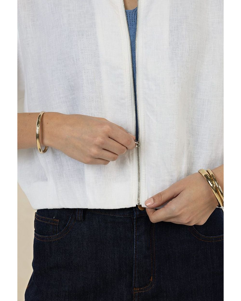 Humidity Arden Bomber Jacket in White