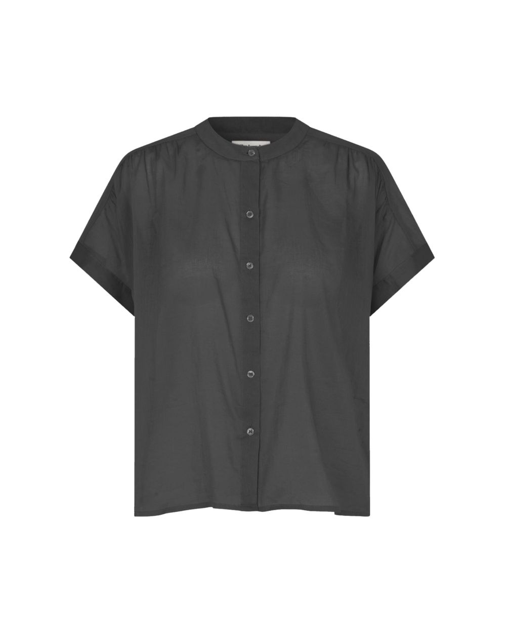 Lolly's Laundry Mya Shirt in Washed Black, detail