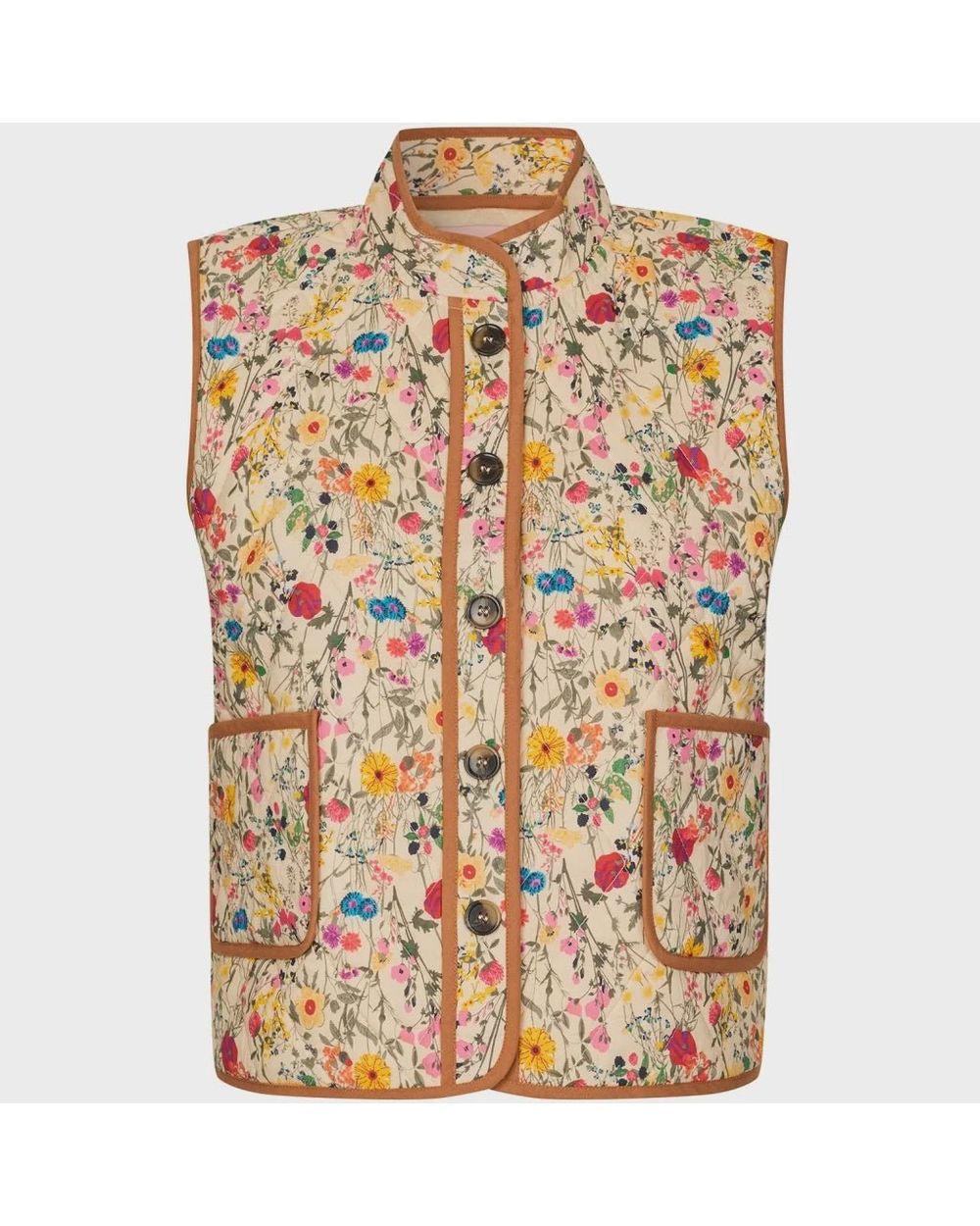 Cairo Vest (Yellow Flower Print)