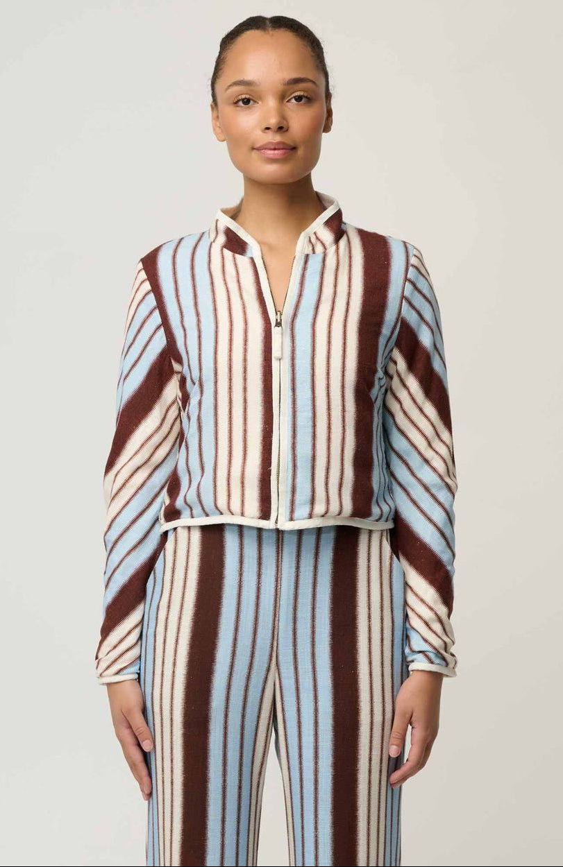 Delray Reversible Jacket (Nautilus Bloom / Iridescent Stripe)