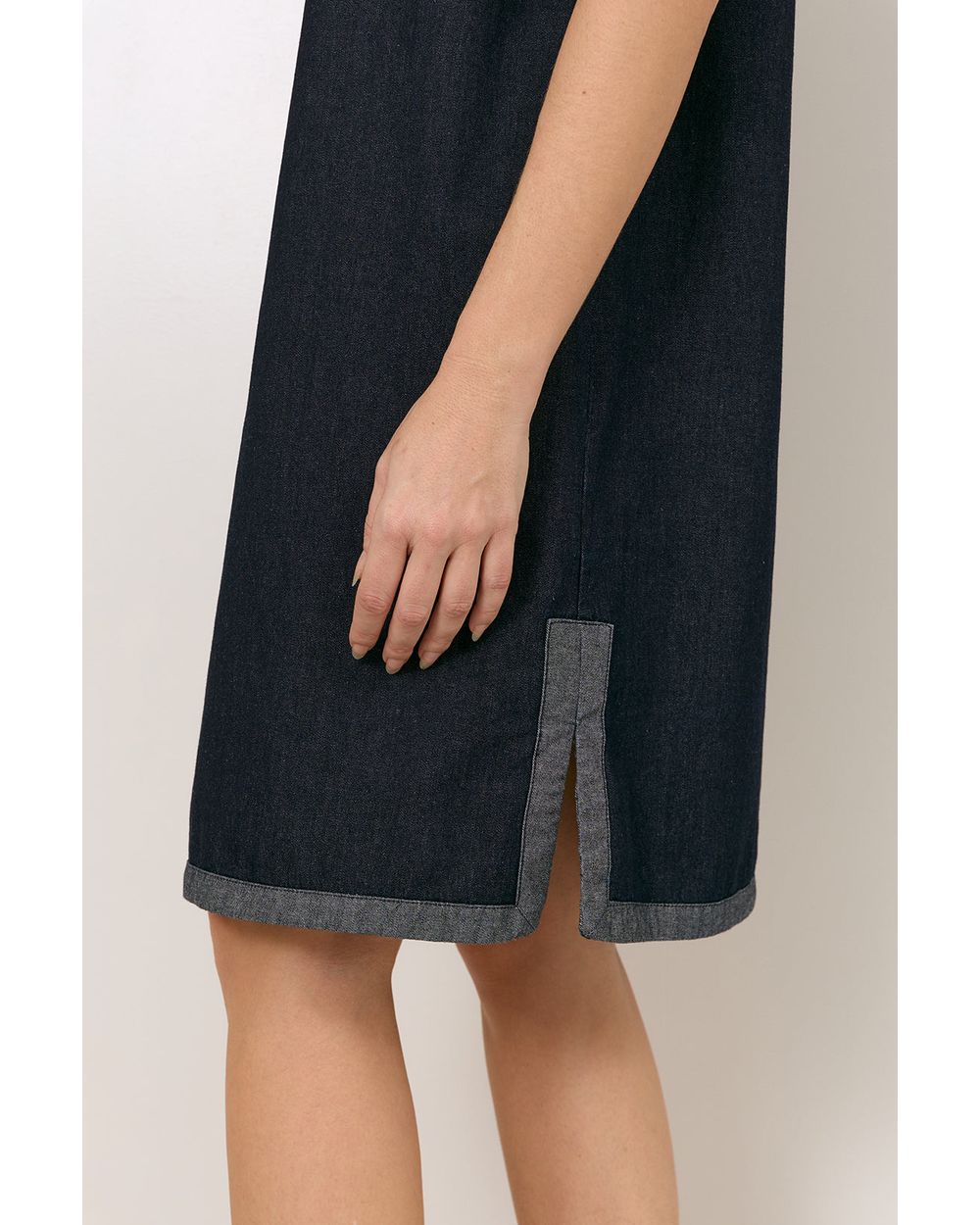Adorne Sara Lightweight Denim Short Dress in Denim