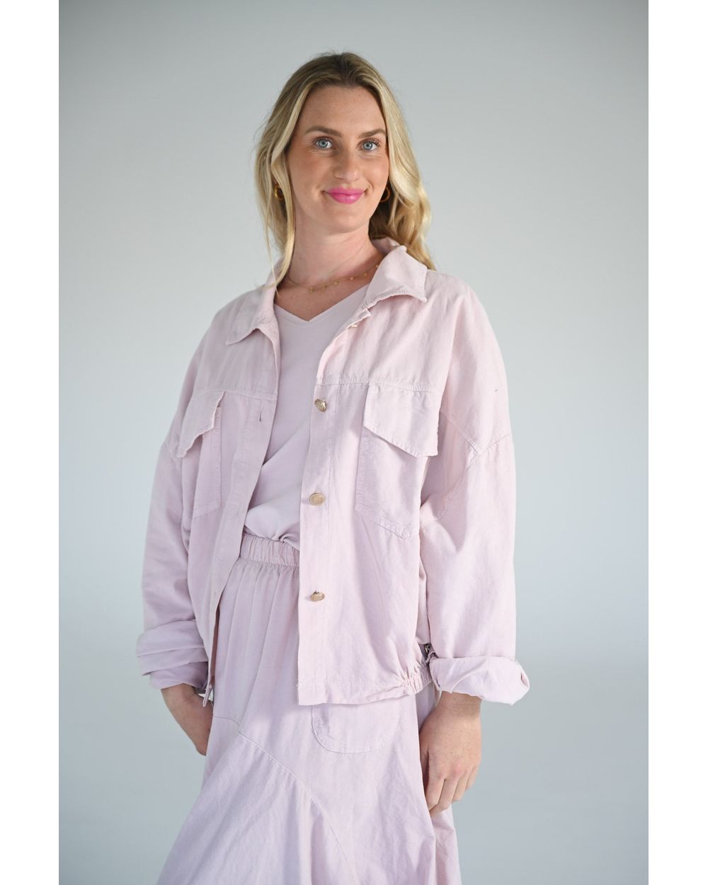Portofino Cord Jacket in Pink