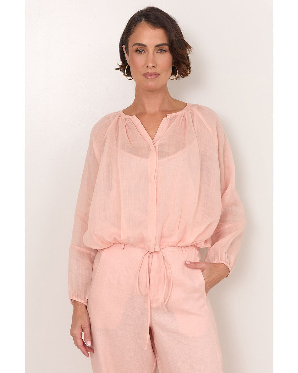 Adorne Yasmine Raglan Sleeve Top in Pink