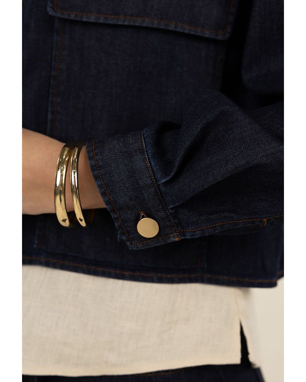 Humidity Ivy Denim Jacket in dark denim