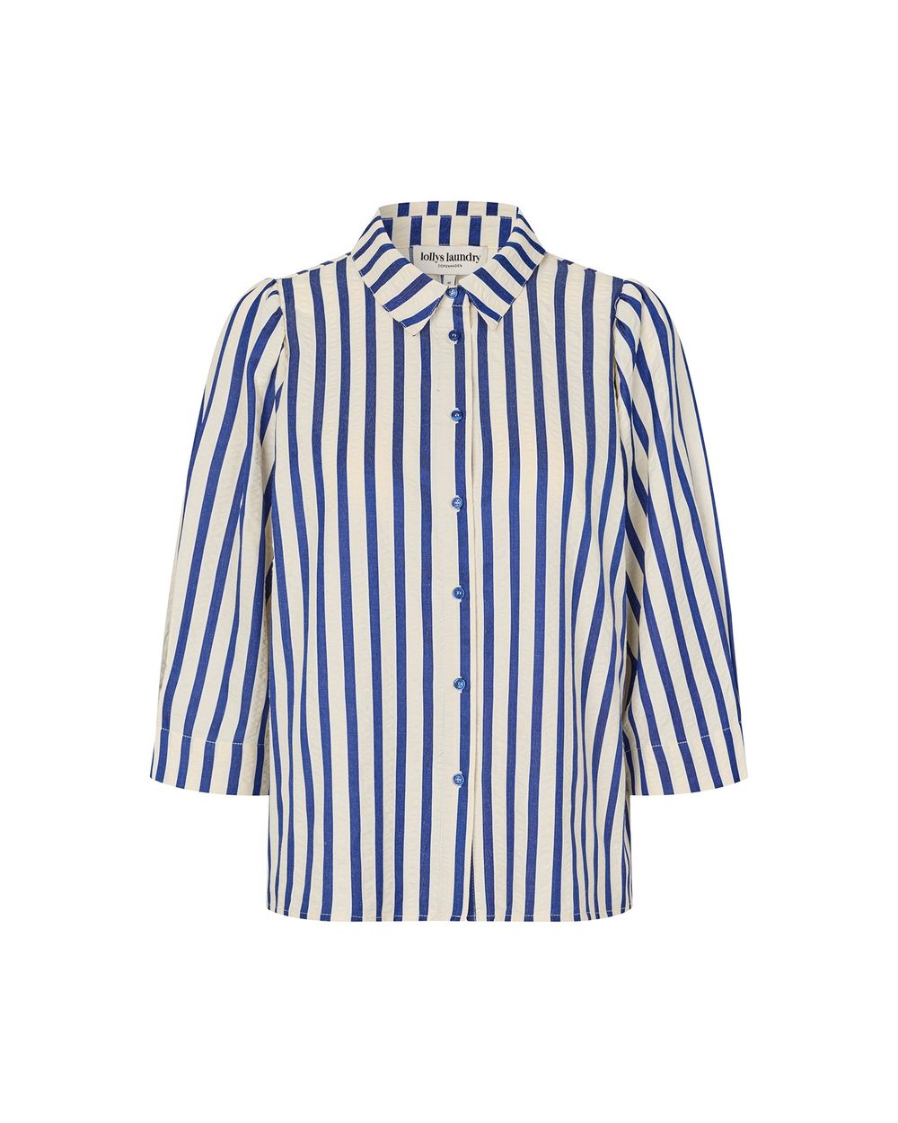 Lolly's Laundry Bono Shirt in Blue stripe, detail