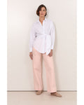 Adorne Rosalie Patch Pocket Denim Pant in Pink