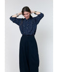Lolly's Laundry Bono Shirt SS in Dark Navy polka dot