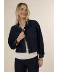 Humidity Ivy Denim Jacket in dark denim