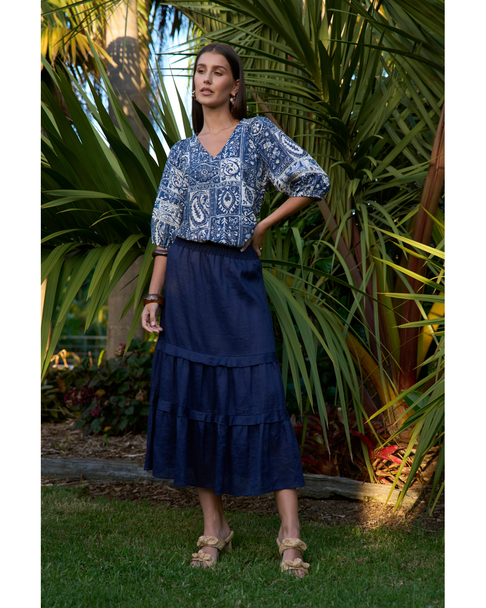 Waterlily Skirt (Indigo)