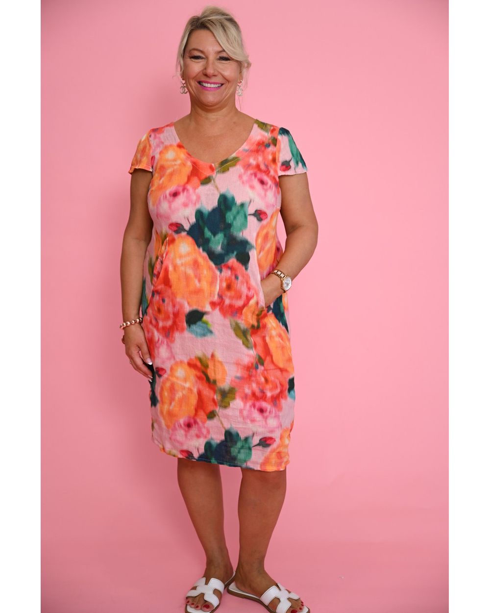 Ella Dress in Romance print