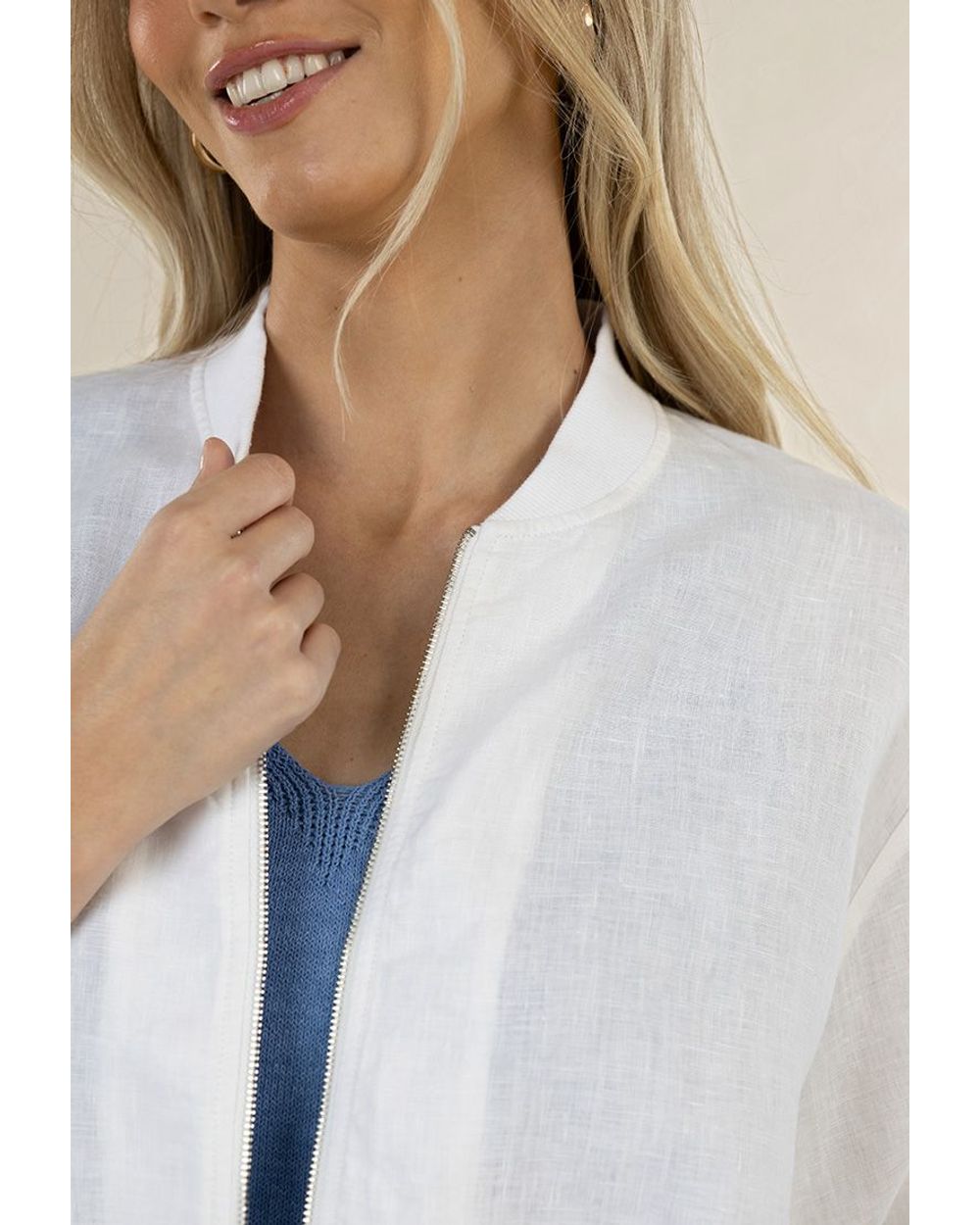 Humidity Arden Bomber Jacket in White
