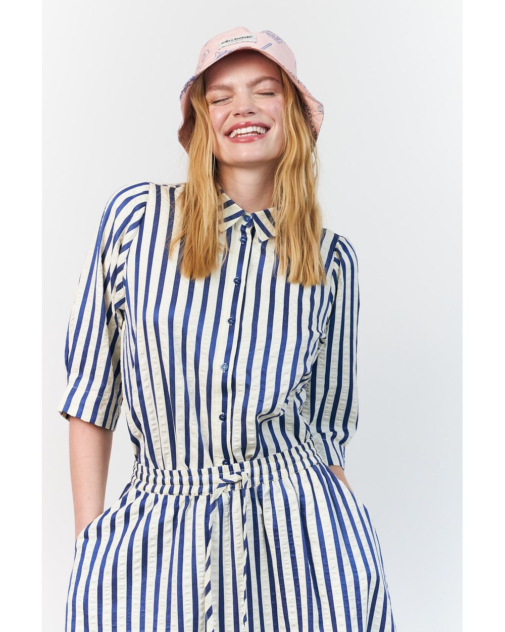 Lolly's Laundry Bono Shirt in Blue stripe