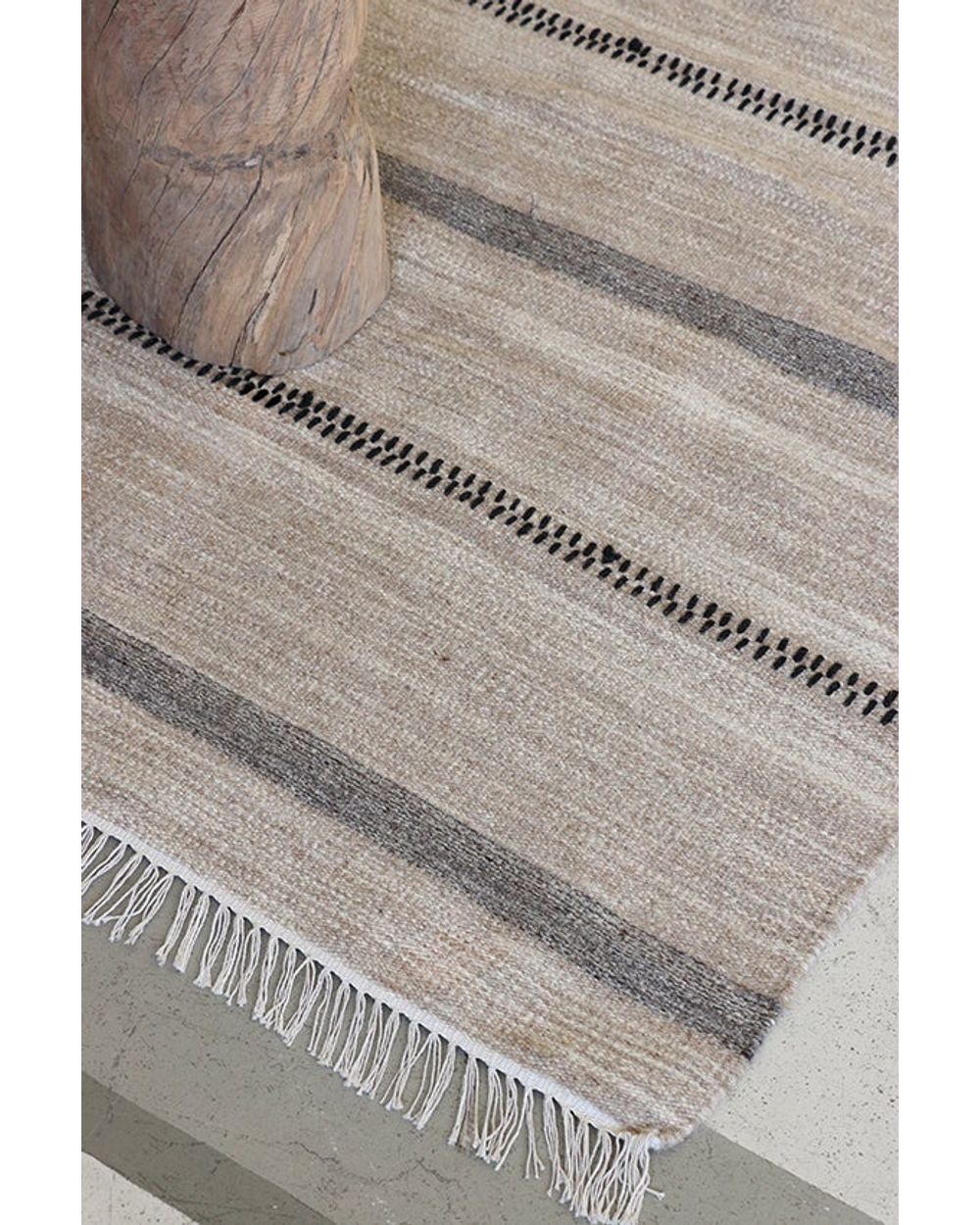Tribal Wool Woven Rug in Earth Tones