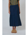 Naturals by O&J linen skirt in eclipse, front view