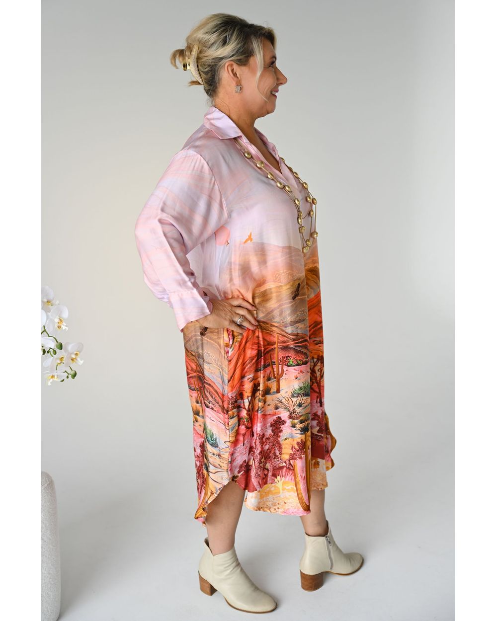Soffice Dress in Pink, side