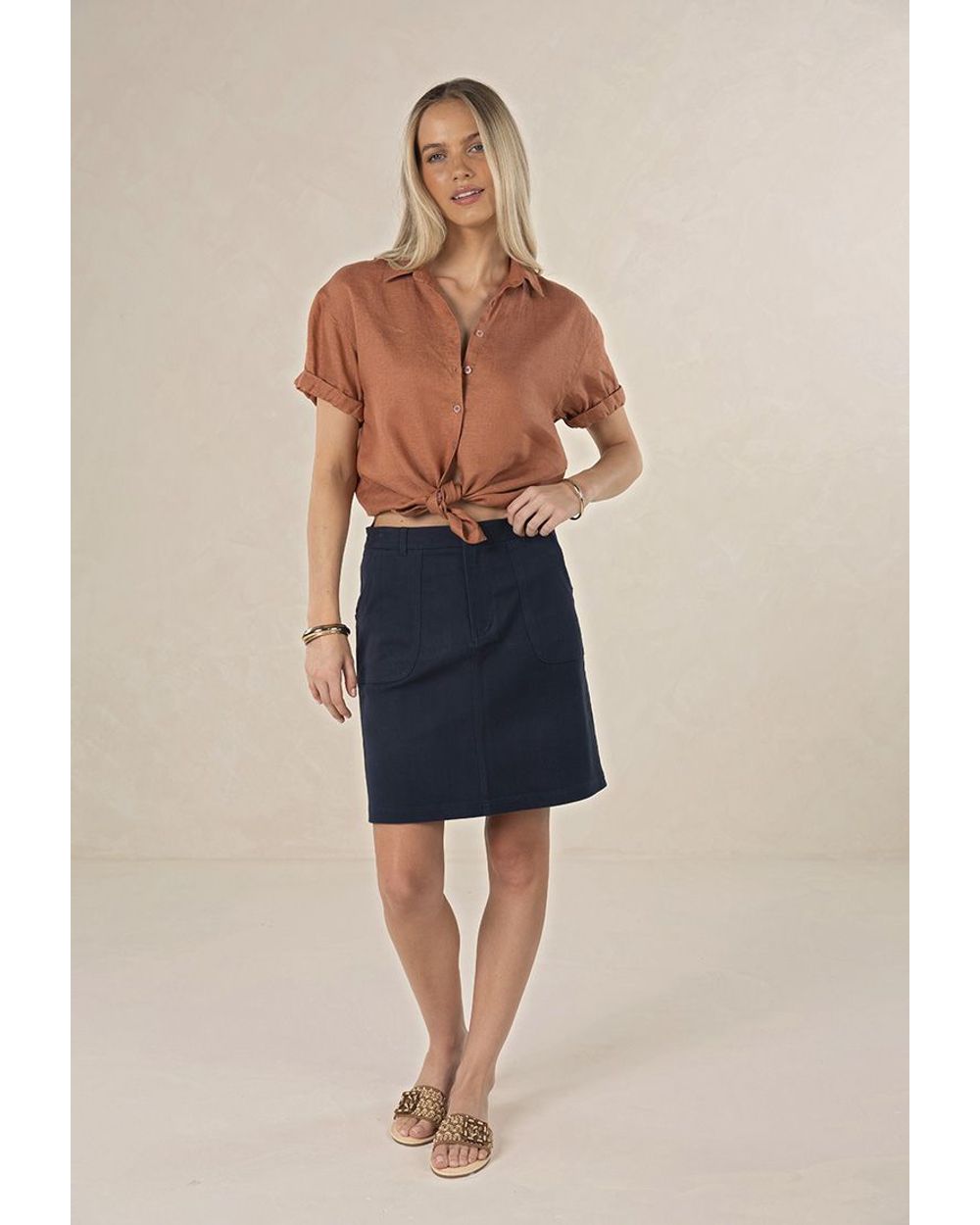 Humidity Freestyle Skirt in Navy