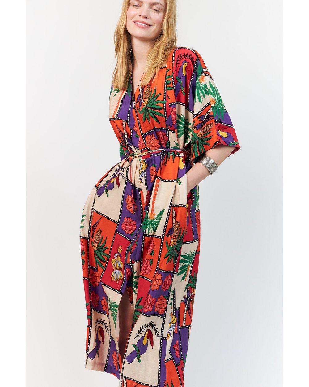 Lolly's Laundry Jemima Maxi Dress in Multi print, side