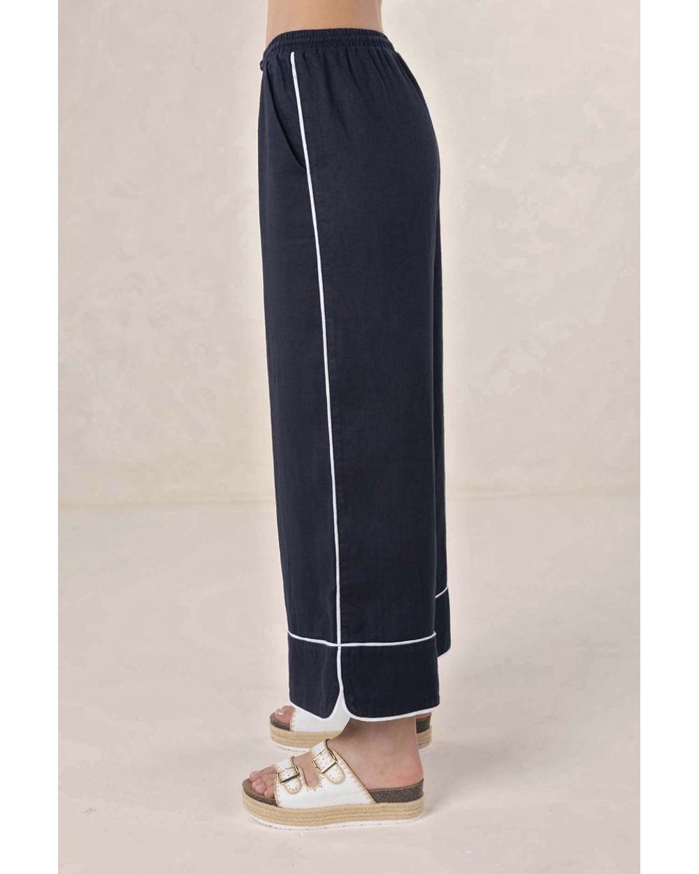 Humidity Lugano Pant in Navy and White