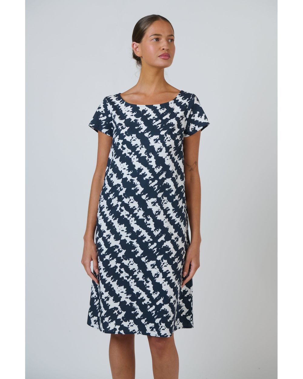 Poplin Dress in Puzzled