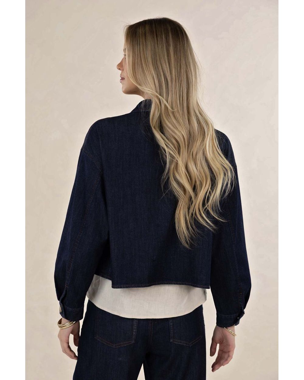 Humidity Ivy Denim Jacket in dark denim