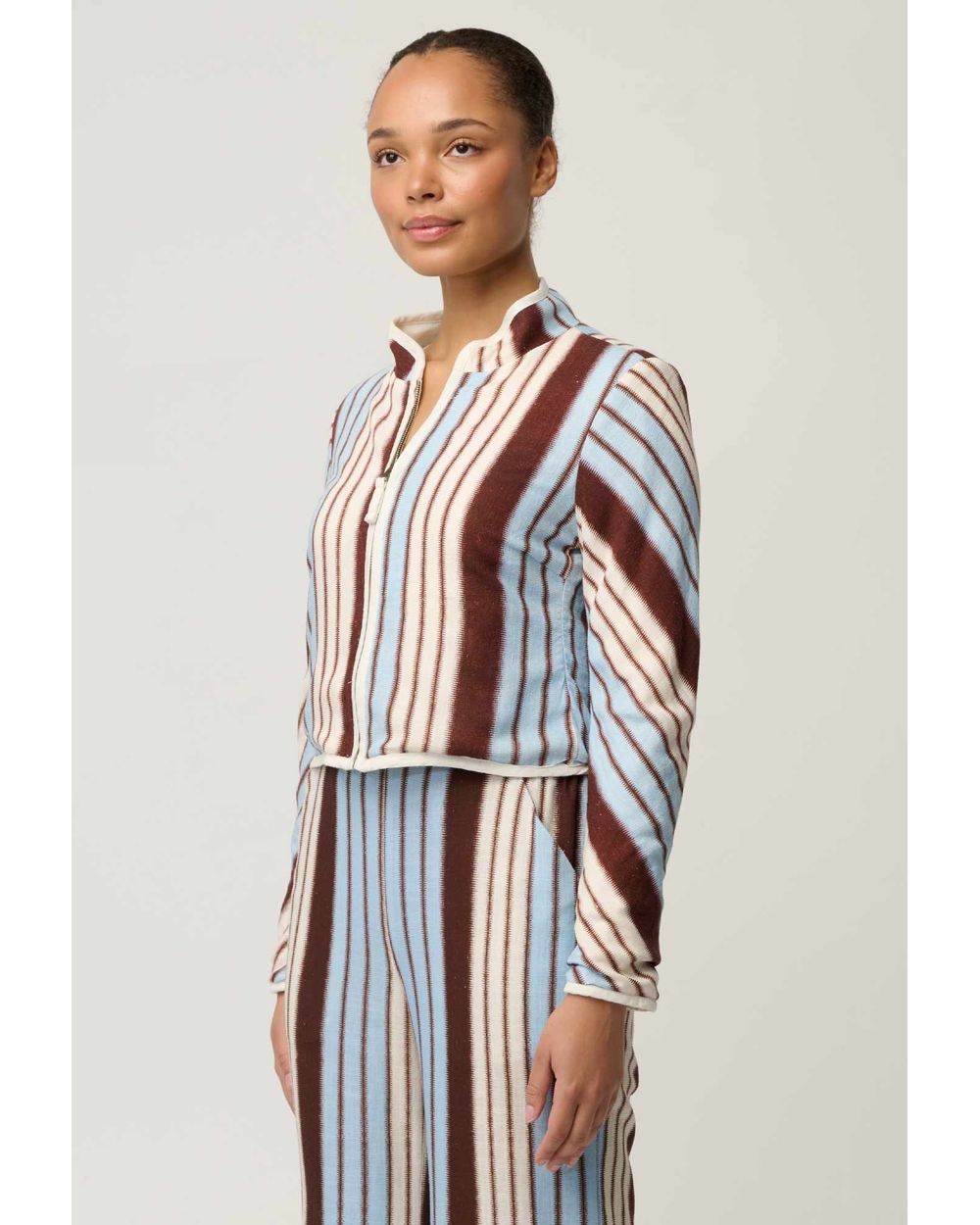 Delray Reversible Jacket (Nautilus Bloom / Iridescent Stripe)