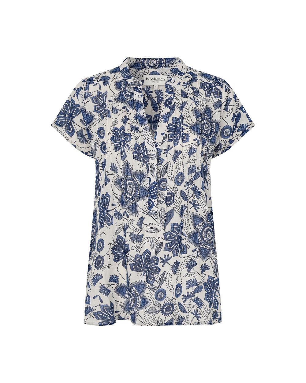Lolly's Laundry Heather Top in Blue floral, detail